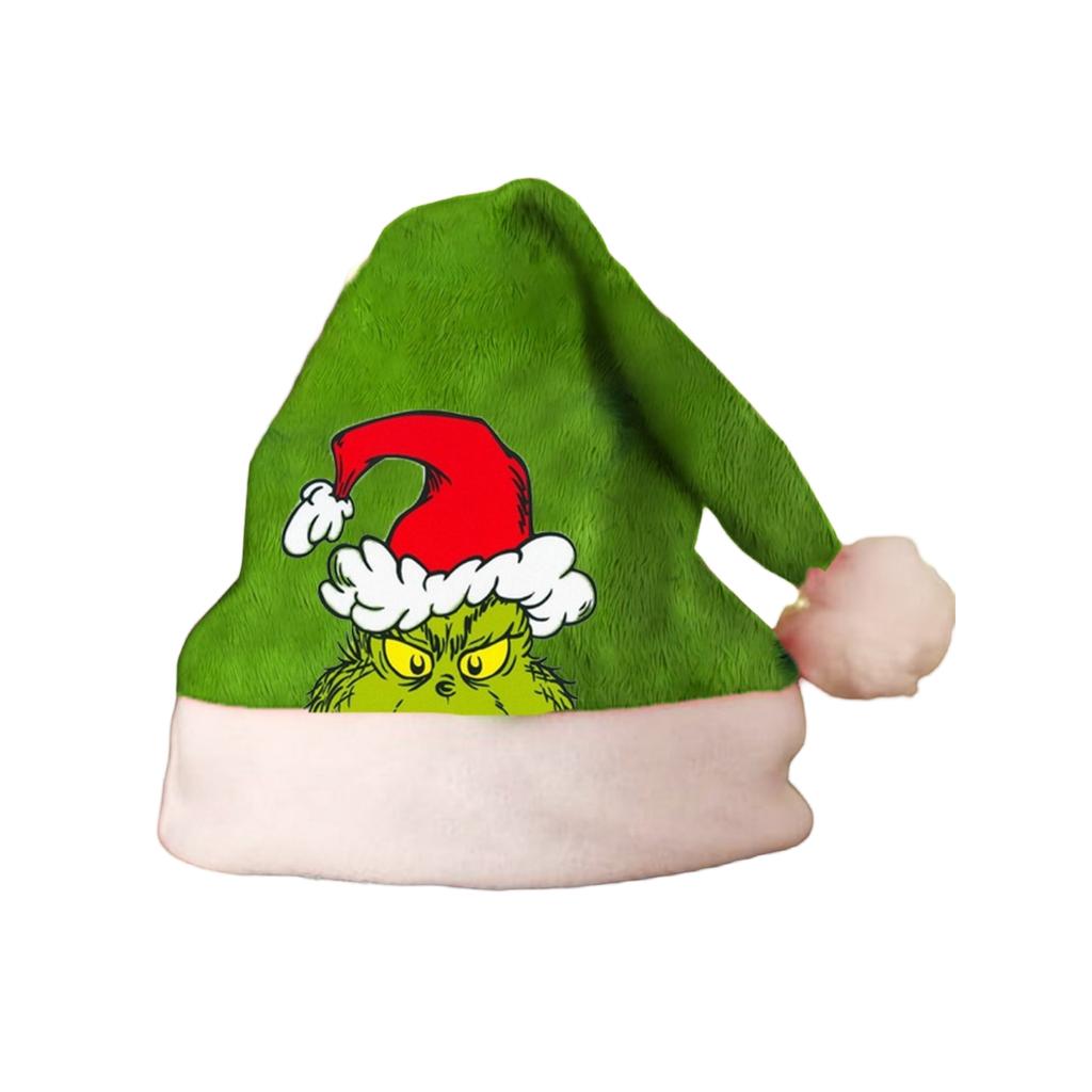 Plush Christmas Santa Hat for Holiday Party Winter Costume Accessory