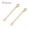 18K Gold Plated Extension Chain with Clasp For Jewelry,Brass Extension Tail Chain,DIY Bracelets/Necklace Making Accessories