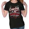 Vintage Distressed Country Up Down South Womens Top Junior Graphic Tee