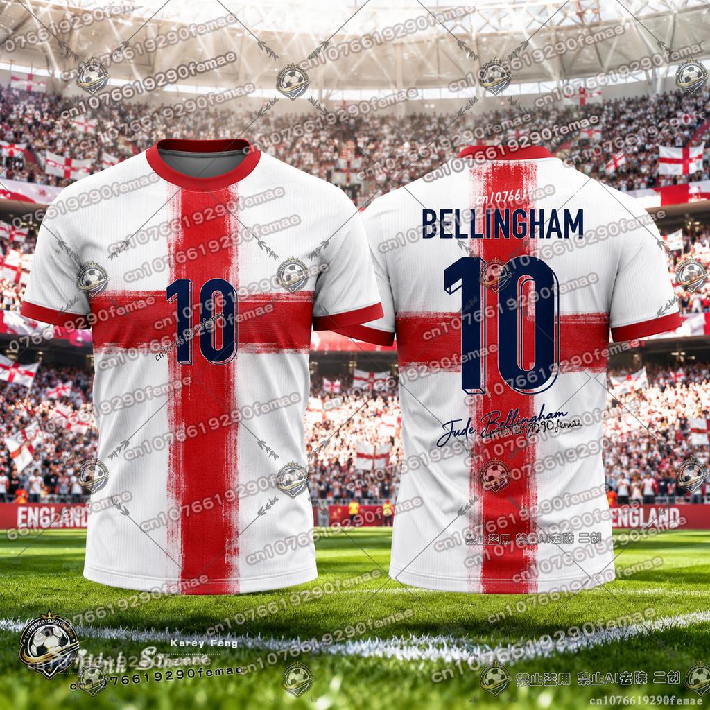 Maglia Calcio Bellingham No.10 Estiva Souvenir per tifosi Traspirante Asciugatura Rapida Confortevole T-shirt per Allenamento Sportivo Bambini Adulti