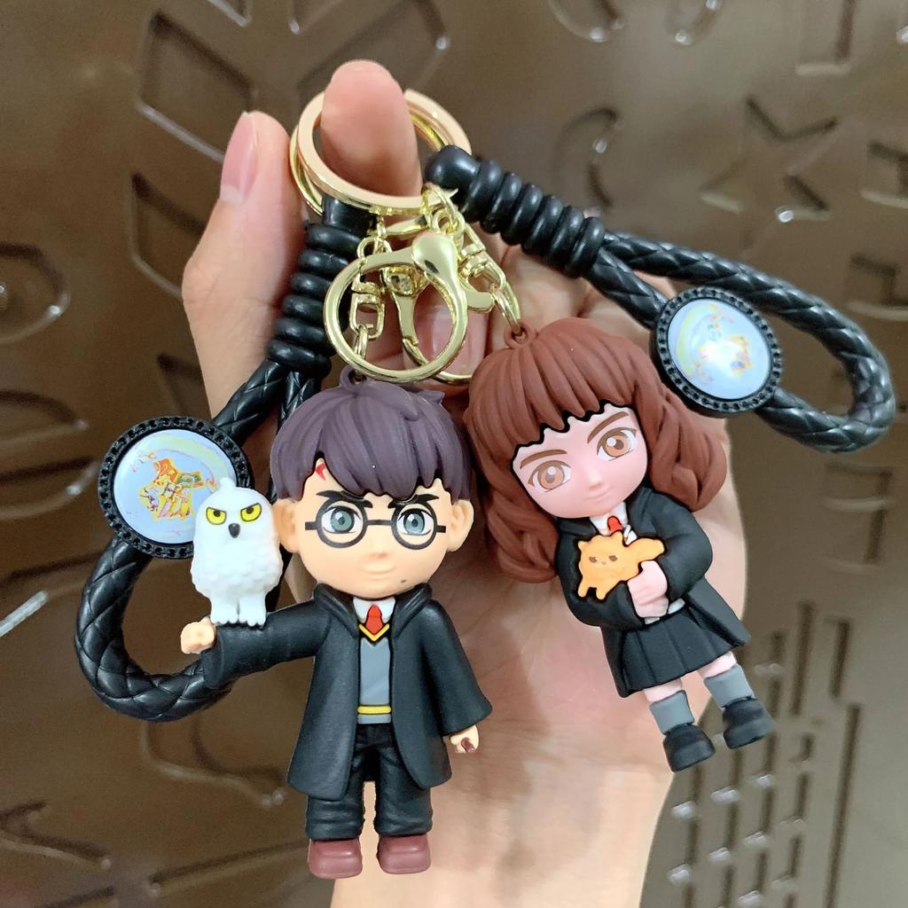 Non-Toxic .Harry Hogwarts Keychain Cute Cartoon Character Car Hanging Ornament Backpack Gift For Fans Kids Bag Keys Bag Decoration