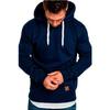 Men's Autumn and Winter Fashion Men's Sweatshirt Solid Color Pullover Casual Hoodie Drawstring Pocket Top