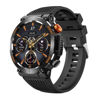 HT17 Smartwatch - Round Design, Bluetooth Calling, Heart Rate & Blood Pressure Monitoring, Sports Mode, Outdoor-Ready, Durable.