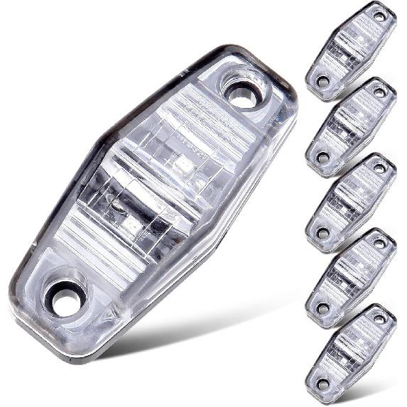 

2.5 Clear Lens LED Truck Trailer Light Oval Red Side Fender Marker Lights Waterproof Sealed Surface Mounted For Mini LED Clearance Identification