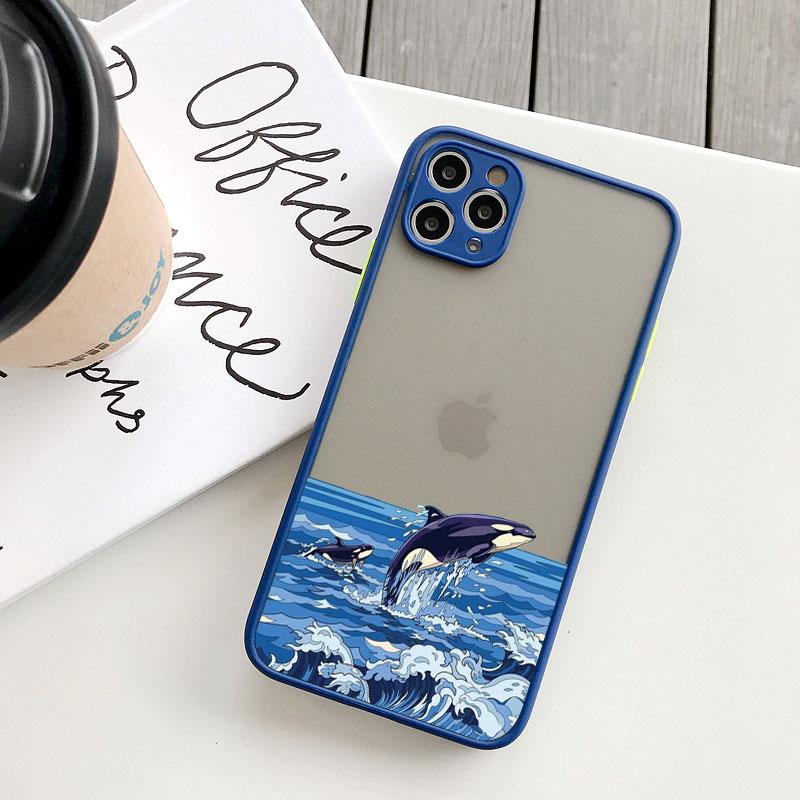 

Watercolour Painting Dolphins Whale Funda For iphone 16 11 12 13 14 15 Pro Max Case Shockproof Cover XS X XR 7 8 Plus Back Coque iphone 13 mini
