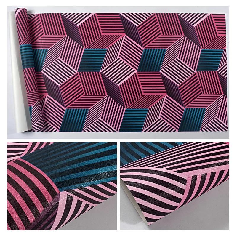 KTV Wallpaper Karaoke Hall Flash Wall Cloth 3D Reflective Plaid Geometric Pattern Graphic Theme Box Background Wall Wallpaper