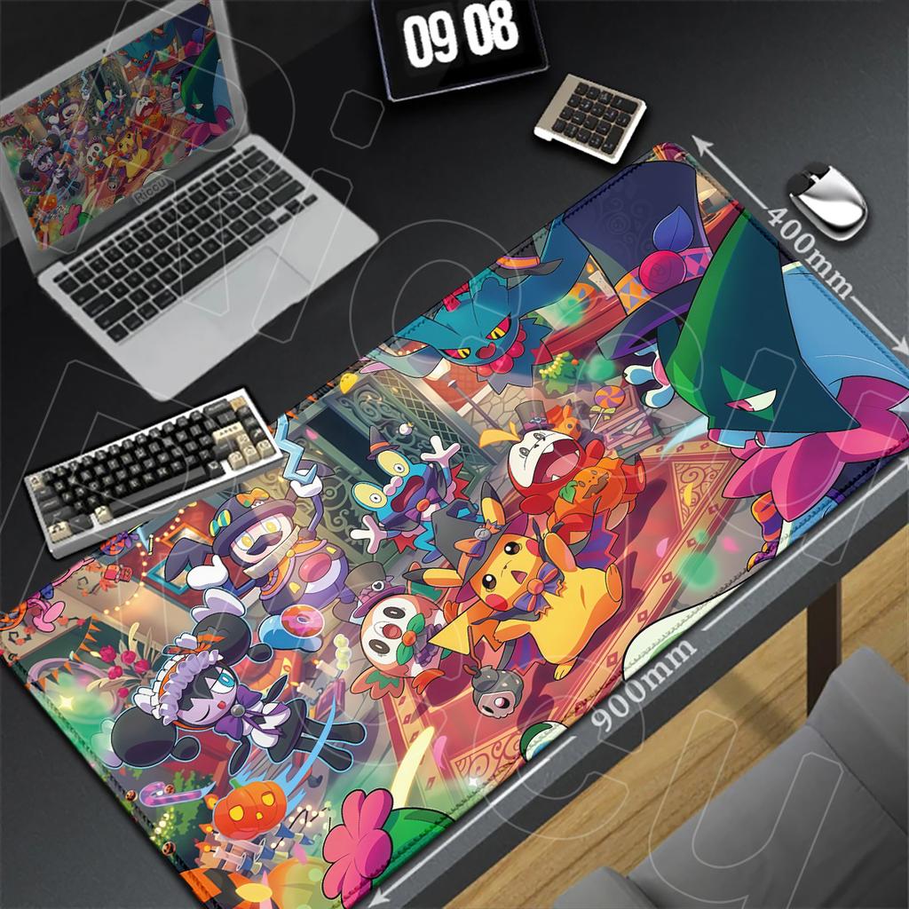 Large Locking Edge Extended Desktop Keyboard Mats Anime Cute Meowscarada Mouse Pad Xxl Gaming Office Speed Rubber Carpet