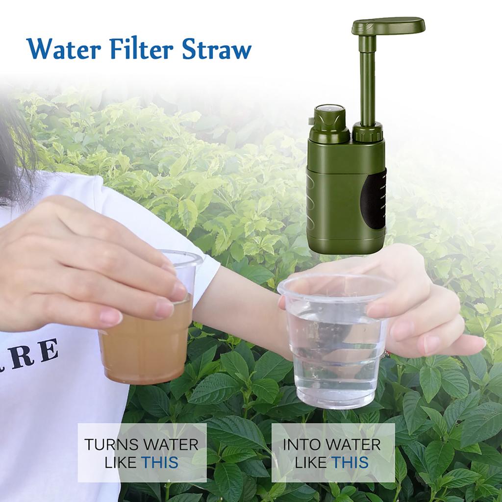 Outdoor Wasserfilter Strohhalm Wasserreiniger Strohhalm für Familienvorsorge Camping Wandern Notfall