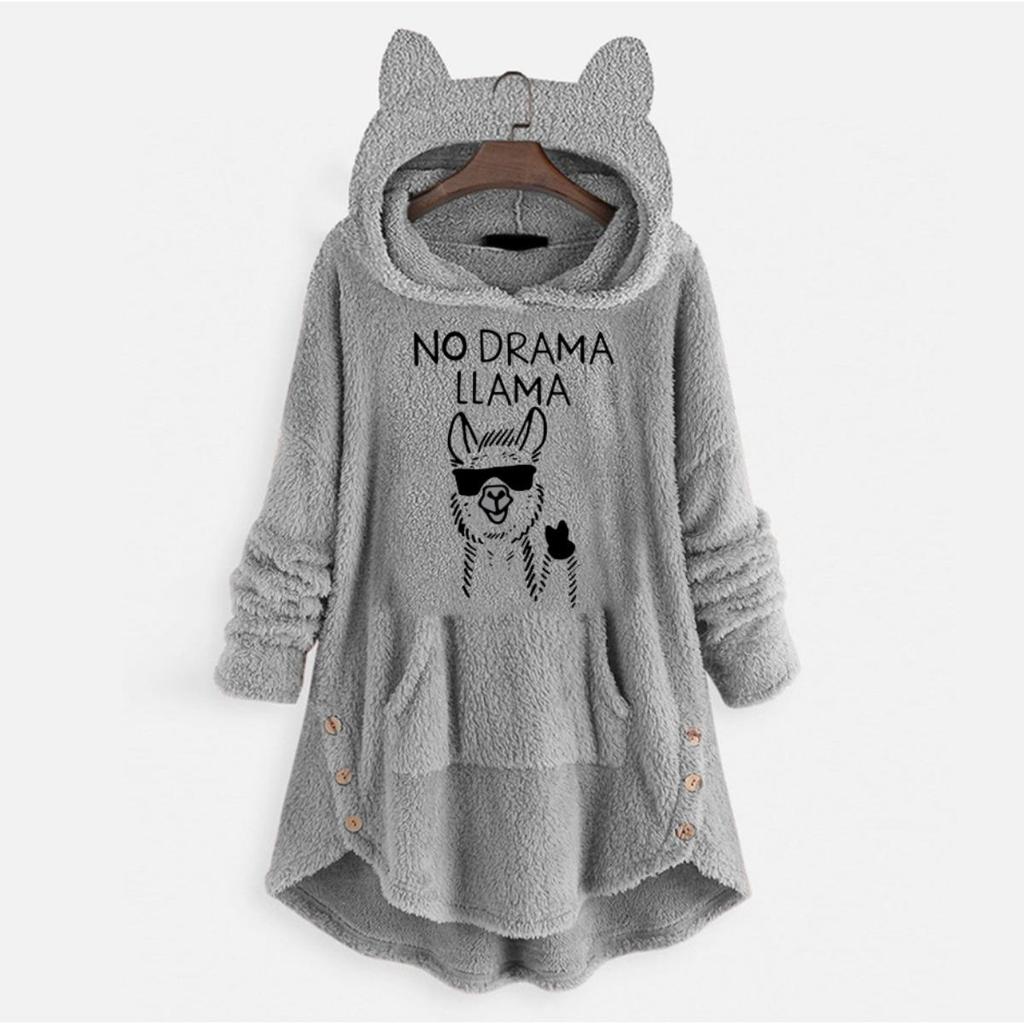 Autumn and Winter Hoodie, Women's Hooded Long Sleeved Double-sided Velvet Women's Oversized Jacket