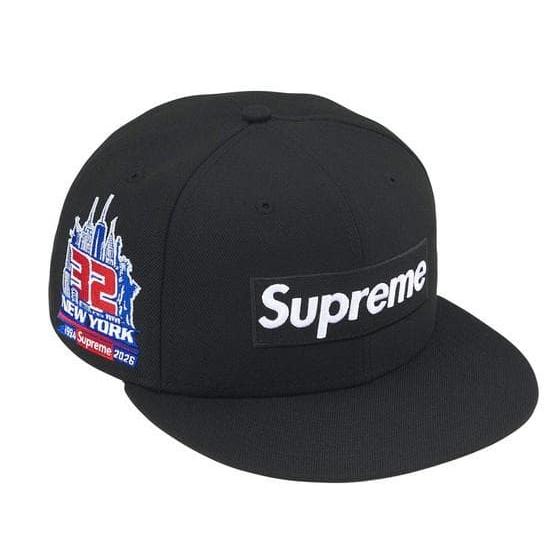Used New [Black/7 3/4] Shop Box Logo New Era supreme