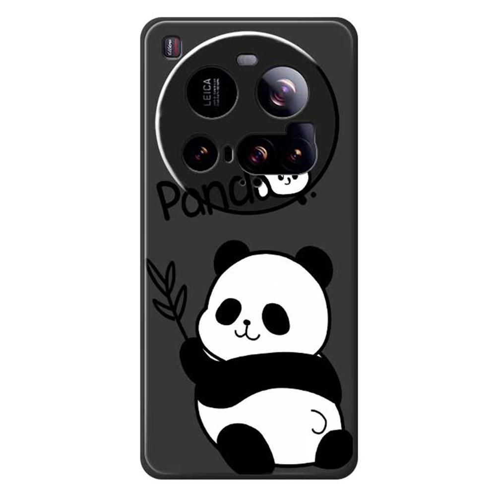 For Xiaomi 15 Ultra Case Panda Pattern Printing Straight Edge TPU Phone Back Cover