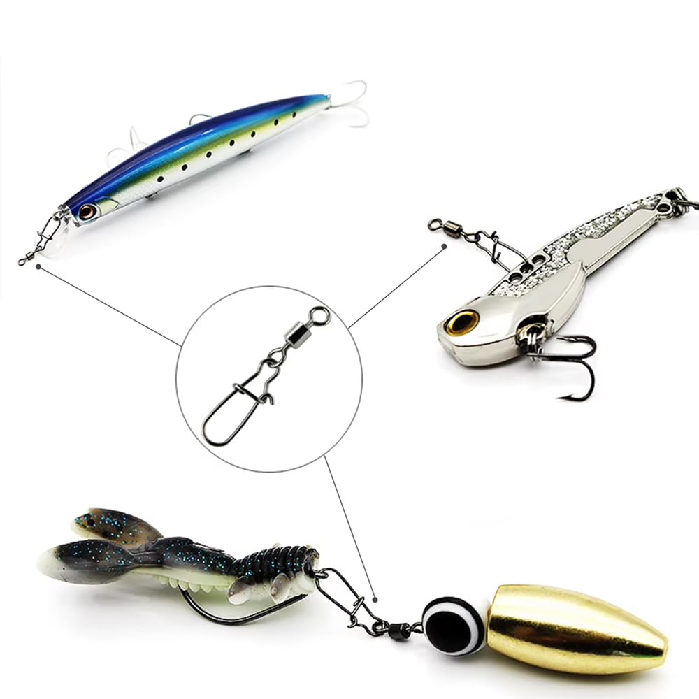 VOXILFE Sarkhan Snap Swivel Fishing Lure Multi-Size Set 5 Sizes