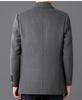 Men's Double-Sided Cashmere Wool Coat with Goose Down Liner - Business Casual Windbreaker for Middle-Aged Dads.