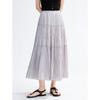 JOOZI ANNACLE Elegant Metallic Pleated A-Line Skirt