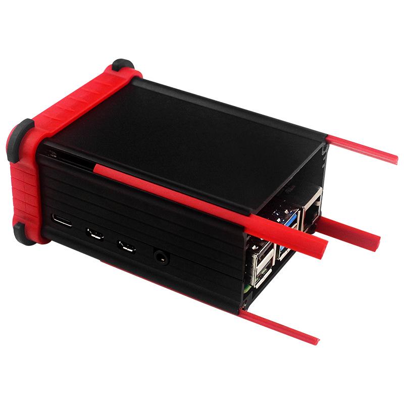 Raspberry Pi 4B Aluminum Alloy Case with Fan - Durable Shell with Tools Included