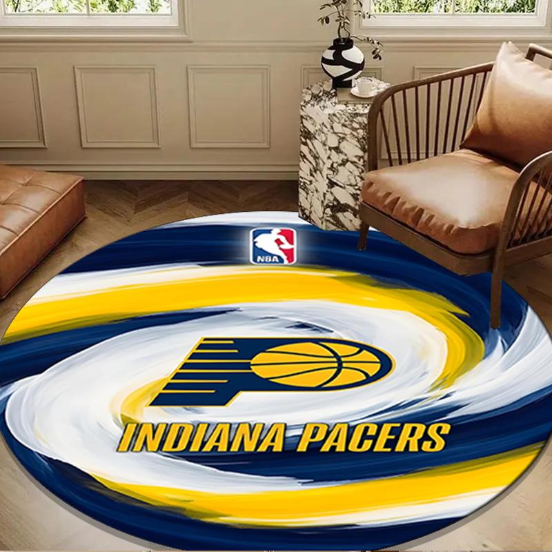 Pacers Basketball Team Round Mat, Anti-slip Circle Carpet Chair Rug For livingroom,Bedroom, Doormat Home Decor Gift Christmas Gifts