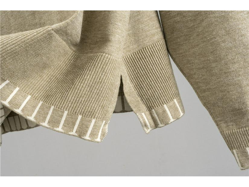 Women's Knitwear Set: Loose Long Sleeve Sweater & Wide Leg Pants, Spring/Autumn Fashion Two-Piece Set