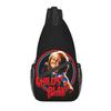 Horror Killer Chucky Sling Crossbody Chest Bag Men Fashion Child's Play Movie Shoulder Backpack for Travel Cycling