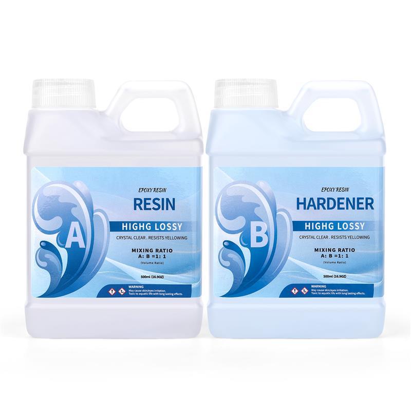 Resin Epoxy 500/1000ml 1:1 AB Resin Epoxy Glue High Adhesive Hardener Crystal Glue Jewelry Making Transparent Mixed Clear DIY