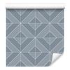 Geometric Rhombus Wallpaper Blue and Light Gray 50x1000