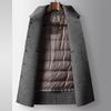 Autumn and Winter Lapel Off Duck Down Liner Light Luxury Business Double-sided Woolen Thermal Jacket