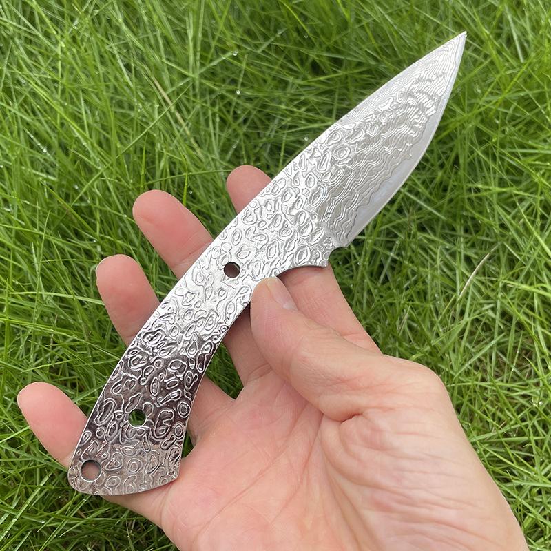 GV10 Acier Damas Billet de Couteau Semi-fini DIY Barre Lame Intégrée Ébauche de Couteau Matériau de Couteau Lame