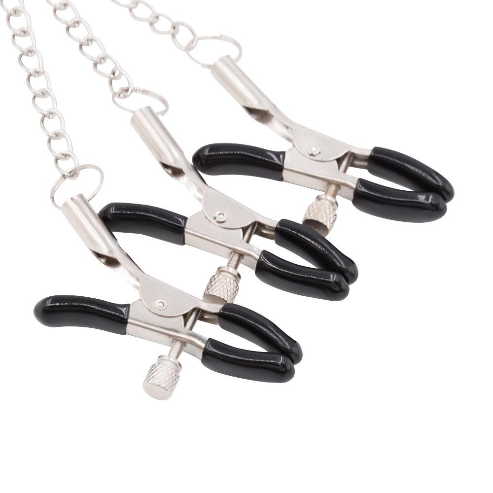 Sexy Nipple Clamp Yin Emperor Clip SM Female Slave Training Nipple Clamp Chain Couple Flirting Adult Supplies Sex Toy