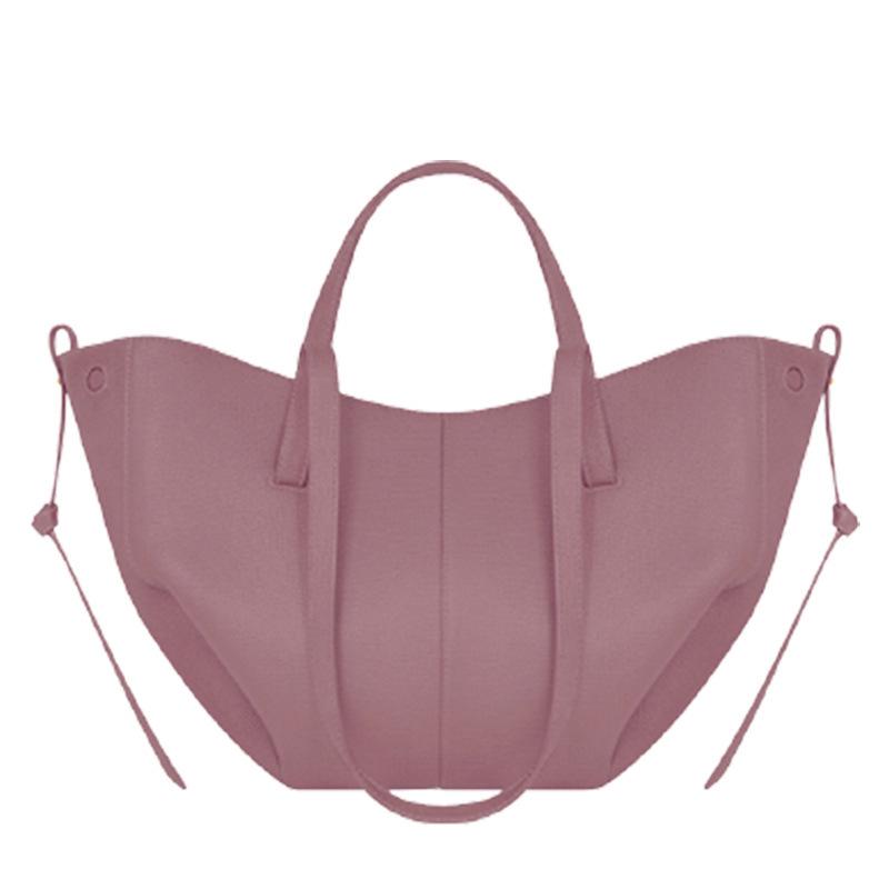 Genuine Polene Women's Large Cowhide Tote with Pleated Design – Shoulder and Underarm Fashion Bag.