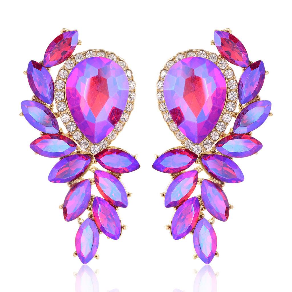 Alloy Geometric Dangle Earrings With Cubic Zirconia For Women Fashion Jewelry