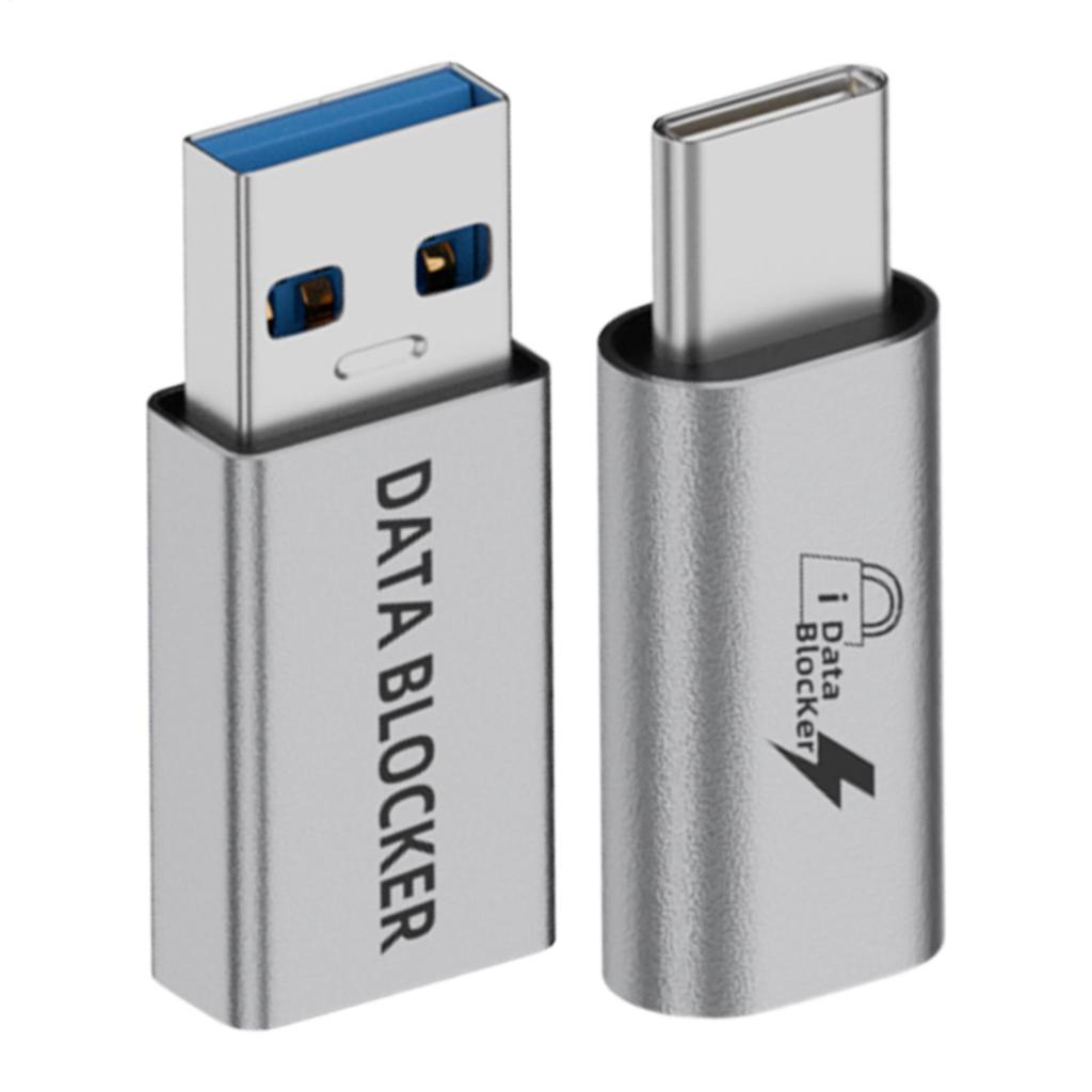 USB Data Blocker Security Adapter Anti-Juice Jacking Protector, Type-C Defender Condom Notebook Mobile Phone PC Charging Safety