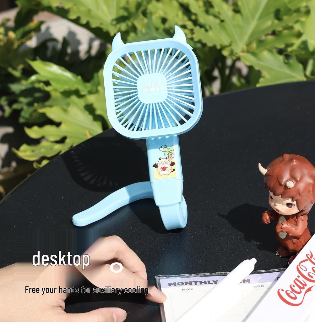 Portable USB-Rechargeable Baby Stroller Clip Fan - Silent and Multi-functional, for Crib or Umbrella Use