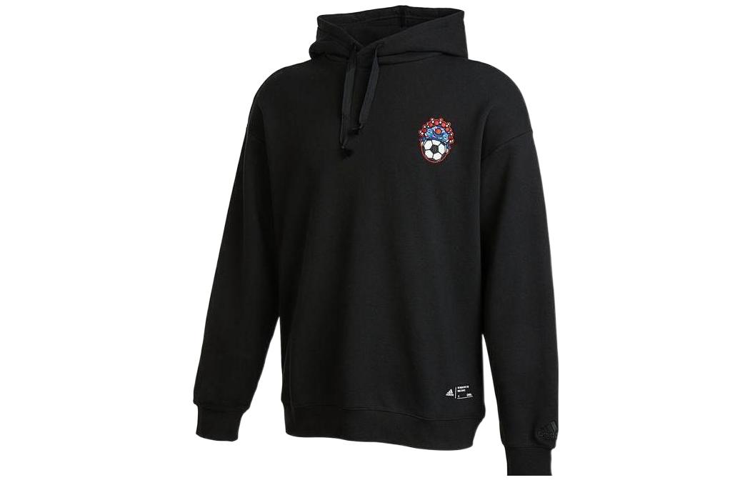 Adidas Sweatshirts Unisex Black Hooded Moderate Regular IB2778 L