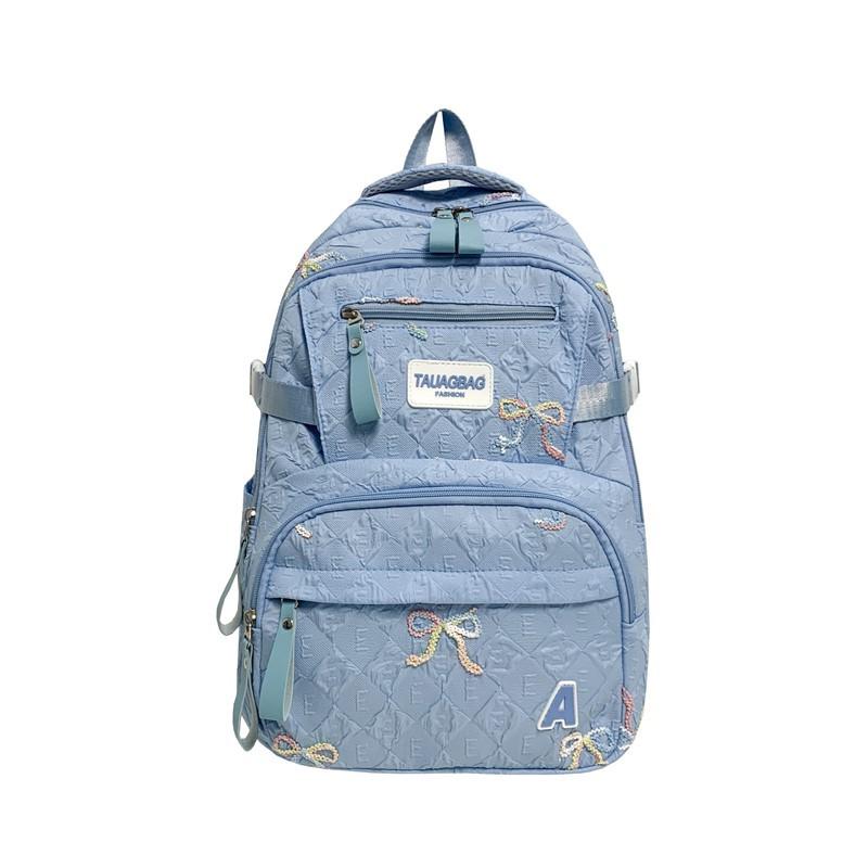 School bag new style, large capacity backpack for girls' middle and high school students, fresh and cute, casual versatile backpack for elementary