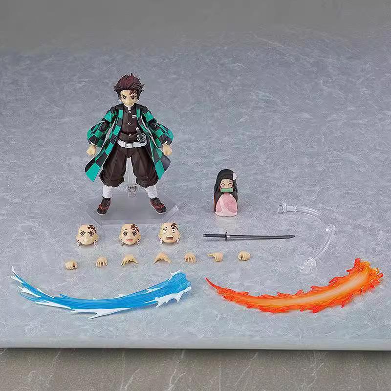 Demon Slayer Articulated Action Figures: Nezuko, Tanjiro, Zenitsu, Flame Pillar