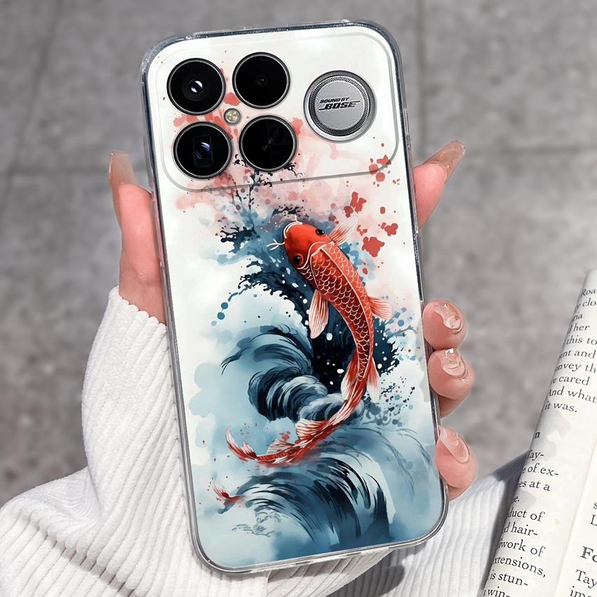 Covers For Xiaomi Poco F8 Ultra F8 F5 Pro F3 C50 C40 Mi Note 2 3 Transparent TPU Phone Case Cute Pet Dog Soft Silicone Dustproof Shell For Xiaomi Capa