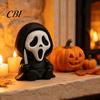 Compact Desktop Sculpture Mini Screaming Skeleton Figurine, 3D Printed Collectible Halloween Ornament Ornament, Creepy Statue for Shelf Decor