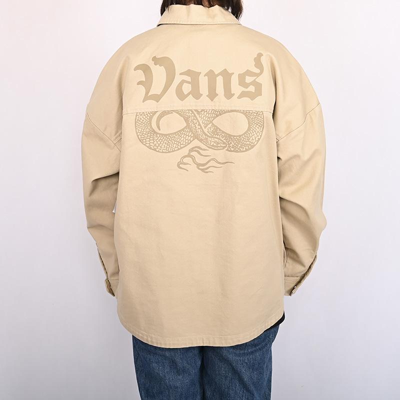 Vans Comfortable Solid Color Single-Breasted Shirt Jacket Men Jackets Brown VN000P37F5B