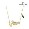 Swarovski Green and Gold-Tone Plated Necklace 5525083