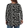 Women's Fashionable Casual Long Sleeved Plus Size Floral Print Top Plus Size Floral Print Top