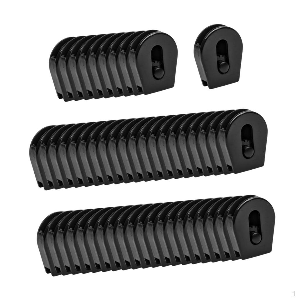 50 Pieces Bungee E Collar Strap Locks Ends Stopper Easy Installation Toggle Tightener