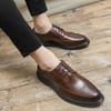 Mode Business Oxford Herren Formelle Kleiderschuhe Schwarz Anzugschuhe Vorstellungsgespräch Karriere Schuhe Hochzeit Luxusschuhe Mode Braune Lederschuhe