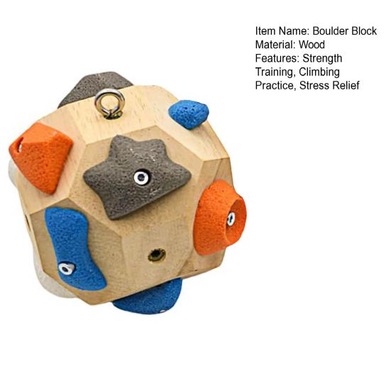 1/2 Conjuntos Bloco de Boulder Artesanal Treino de Escalada de Força de Precisão Bola de Boulder Alívio de Estresse Simulação de Escalada Rocha de Boulder 3D de Madeira