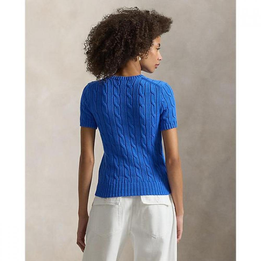 Polo Ralph Lauren Women S Cable Knit Cotton Short Sleeve Sweater wmpoSwenc021529400 