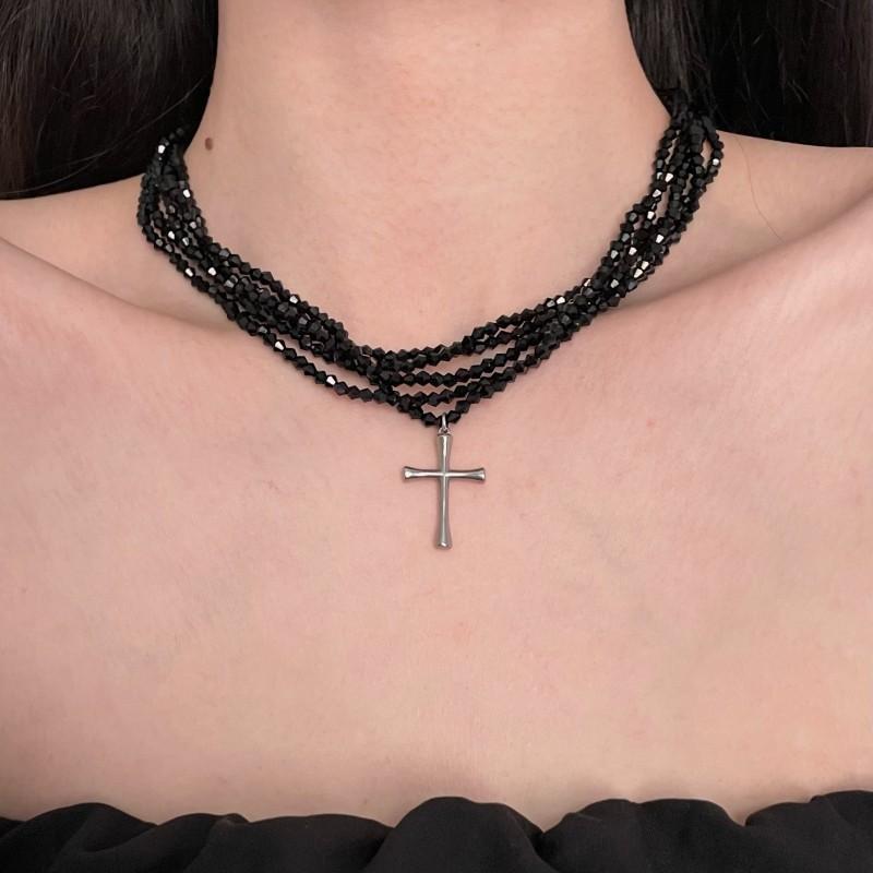 Creative Multi-layer Pearl CCB Sweater Chain Collarbone Chain Temperament Elegant Love-shaped Layer Necklace