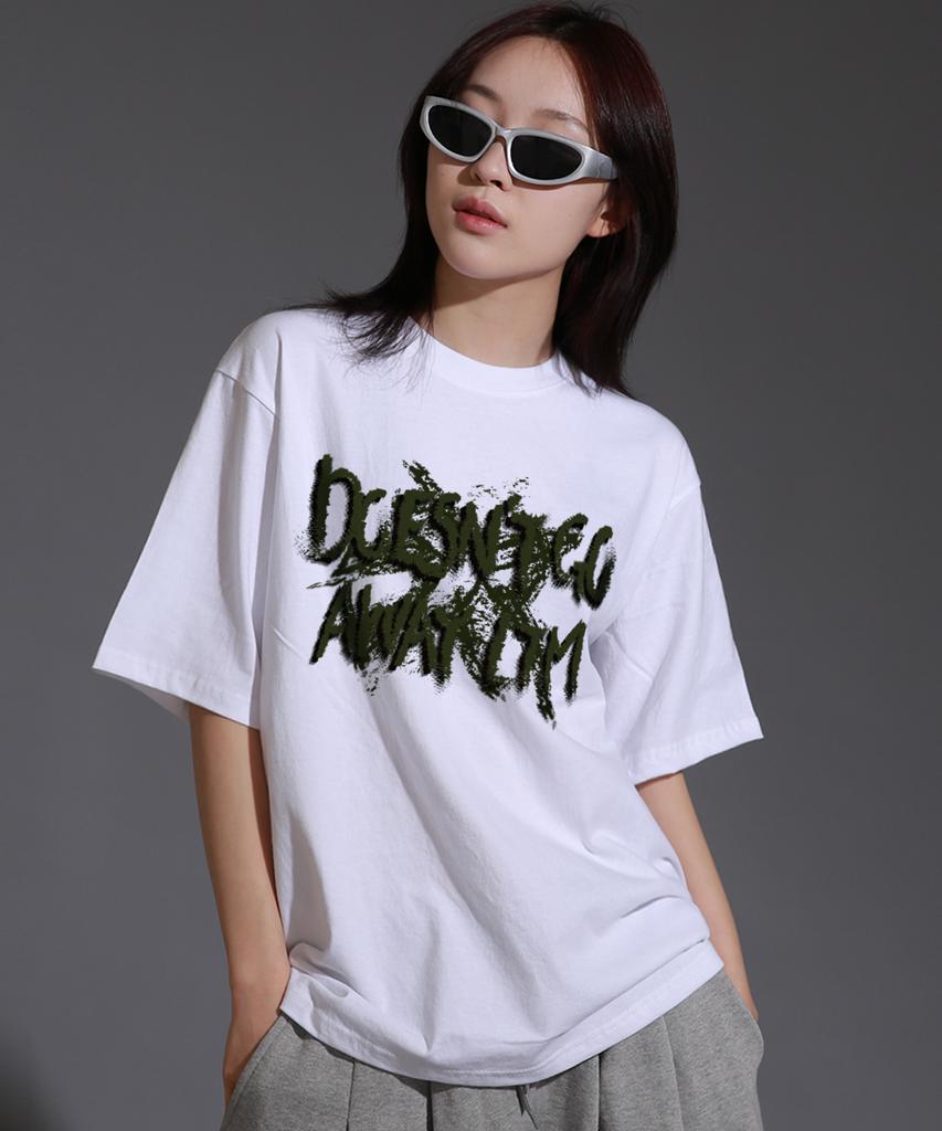 LIKE THE MOST Away Ltm Round Over T-Shirt_White