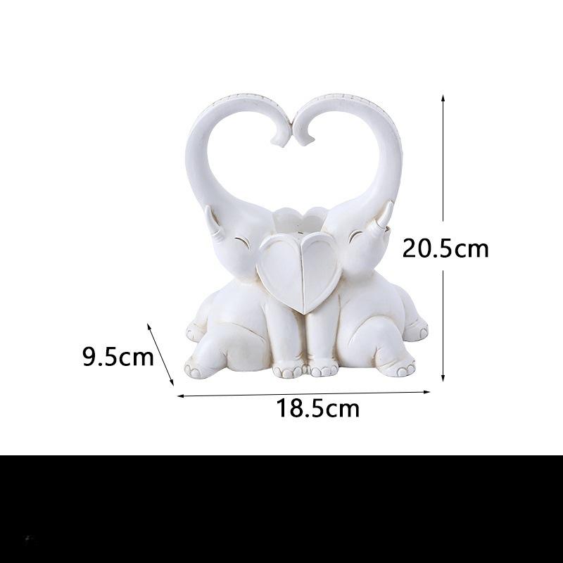 

Европейский стиль светящийся значок пары подсвечник орнамент смола ремесло креативный дом гостиная столовая милые животные 18.5*9.5*20.5cm