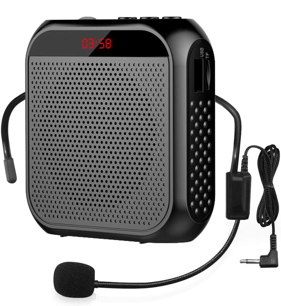 Yi Tong Portable Hands-Free Headset with Microphone, Music Playback, USBmicroSD Compatible, Perfect for Events, Lectures, and Presentations (Black)