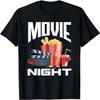 Movie Night Popcorn Home Cinema Movie Lover T-Shirt