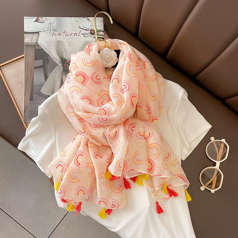 Luxury Brand Cotton Scarf Women Large Shawls Design Hijab Echarpe Print Tassel Scarves Lady Beach Stole Muffler Foulard Pareo