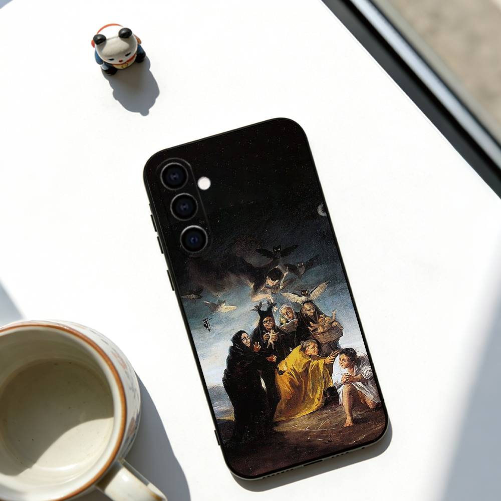Hiszpania Francisco Goya Etui na telefon z motywem artystycznym Dla Samsung Galaxy A73,A72,A71,A70,A53,A52,A51,Miękki Silikonowy Czarne Pokrowiec